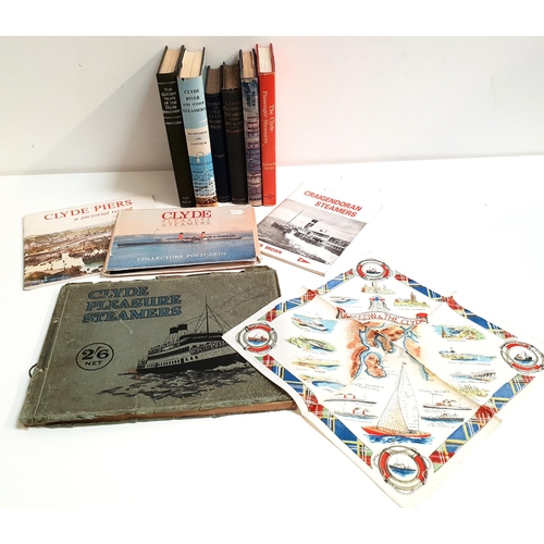 260 - CLYDE STEAMER INTEREST
comprising a commemorative handkerchief and various books, publications and p... 