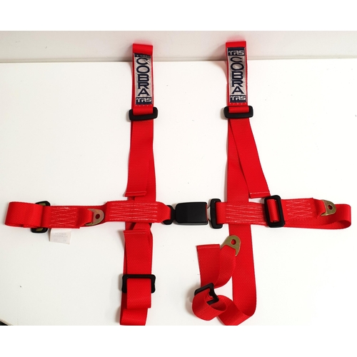 237 - TWO NEW AND UNUSED COBRA TRS BOLT IN 4 POINT HARNESSES
in red, complete with bolts
Note: RRP £82 eac... 