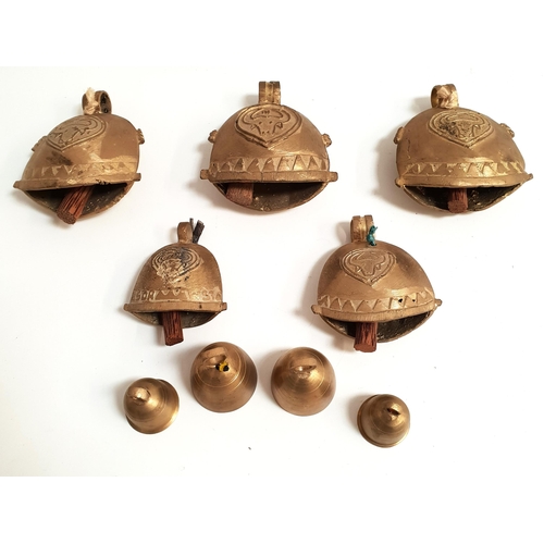 247 - NINE BALINESE BELLS
in cast bronze, various sizes (9)