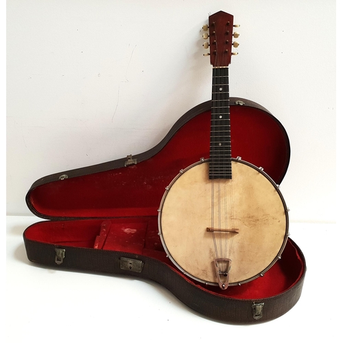 257 - VINTAGE EIGHT STRING BANJO
with carrying case