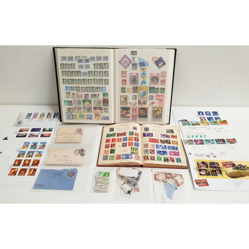 268 - LARGE SELECTION OF STAMPS
including First Day Covers, two 1894 'One Penny' stamps, very large world ... 