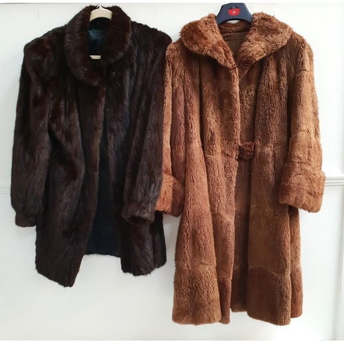 274 - TWO LADIES FUR JACKETS
one in dark brown mink, the other possibly rabbit (2)