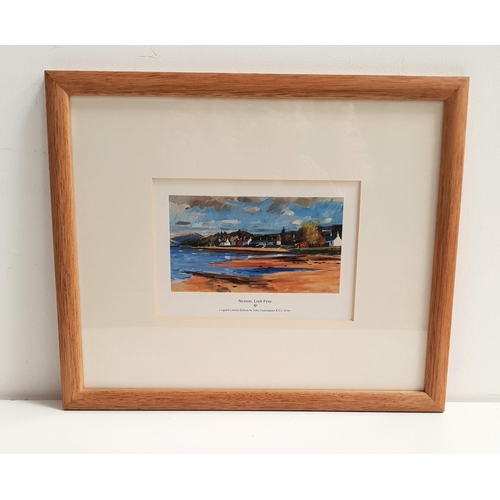 312 - JOHN CUNNINGHAM R.G.I. D.Litt
Newton, Loch Fyne, signed limited edition print, 16cm x 23cm