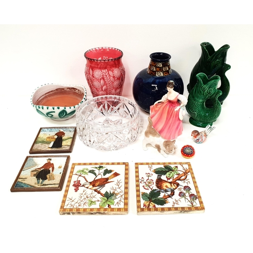 199 - SELECTION OF DECORATIVE CERAMICS AND GLASSWARE
including a Royal Doulton Fair Lady figurine, HN2835;... 