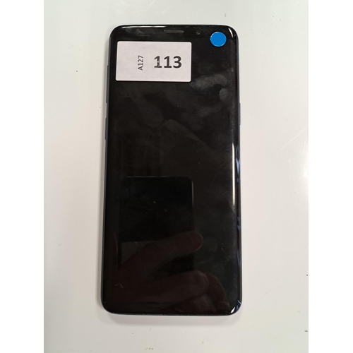 113 - SAMSUNG GALAXY S9
model SM-G960F/DS; IMEI 354663106639591; Google Account Locked.
Note: some scratch... 