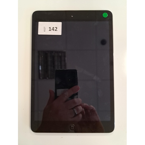 142 - APPLE IPAD MINI 2 - A1489 - WIFI 
serial number F9GSQDPFCM6. Apple account locked. 
Note: It is the ... 