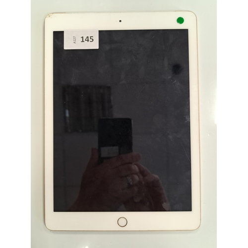 145 - APPLE IPAD 5TH GENERATION  - A1823 - WIFI & CELLULAR 
serial number GCGVV2M3HP61. IMEI 3558040889697... 