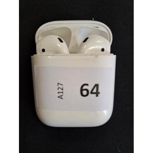 64 - PAIR OF APPLE AIRPODS 1ST GENERATION
in Lightning charging case