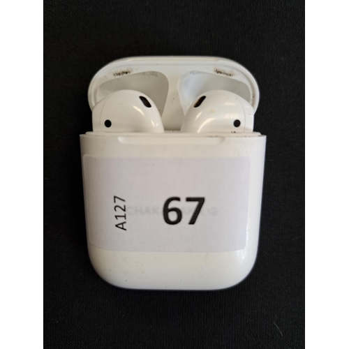 67 - PAIR OF APPLE AIRPODS 2ND GENERATION
in Lightning charging case
Note: case is personalised