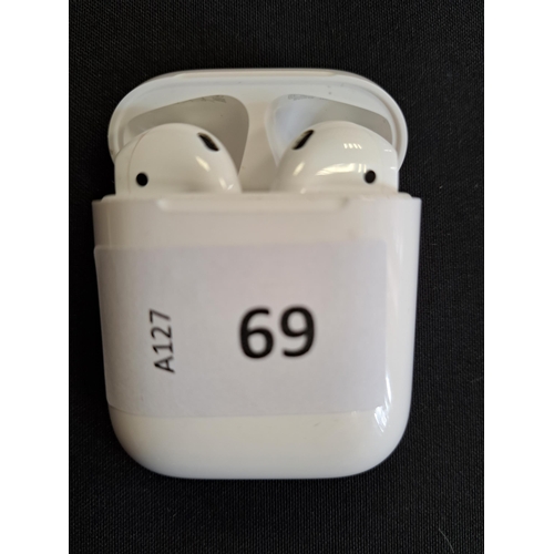 69 - PAIR OF APPLE AIRPODS 2ND GENERATION
in Lightning charging case