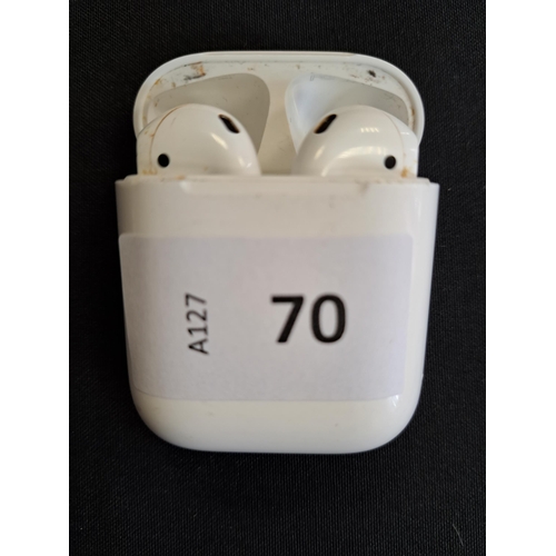 70 - PAIR OF APPLE AIRPODS 2ND GENERATION
in Lightning charging case