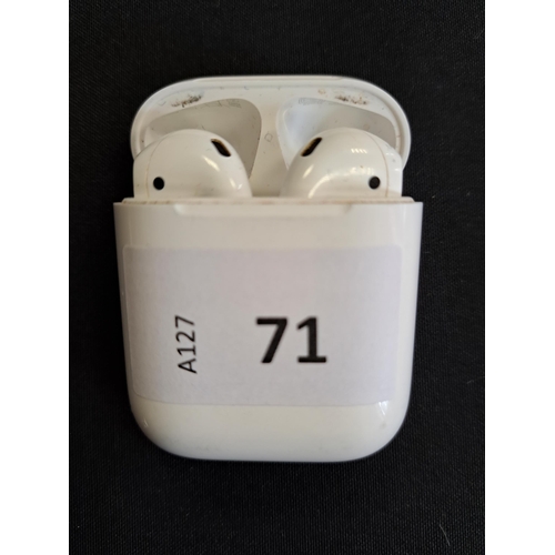 71 - PAIR OF APPLE AIRPODS 2ND GENERATION
in Lightning charging case