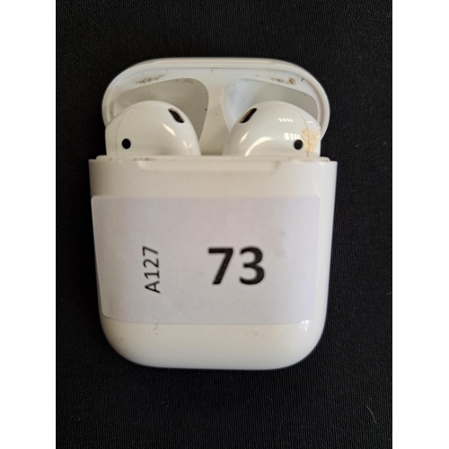 73 - PAIR OF APPLE AIRPODS 2ND GENERATION
in Lightning charging case