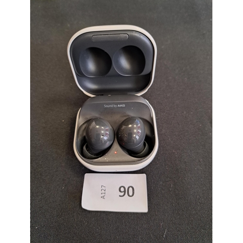 90 - PAIR OF SAMSUNG EARBUDS
in charging case, model SM-R177