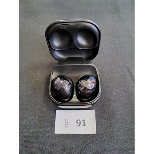 91 - PAIR OF SAMSUNG EARBUDS
in charging case, model SM-R190