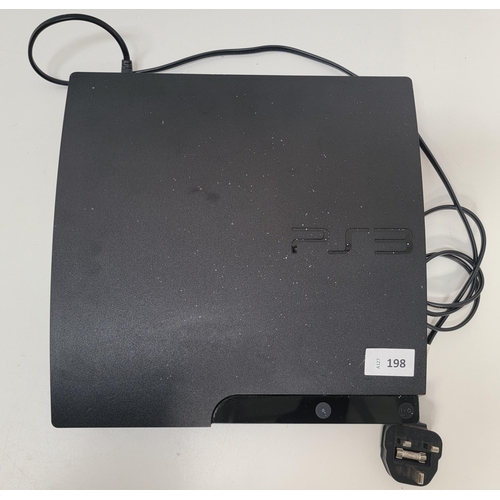 198 - SONY PLAYSTATION PS3 SLIMLINE GAMING CONSOLE - 160GB
model CECH-3003A; S/N: 03-27460119-5679242-CECH... 