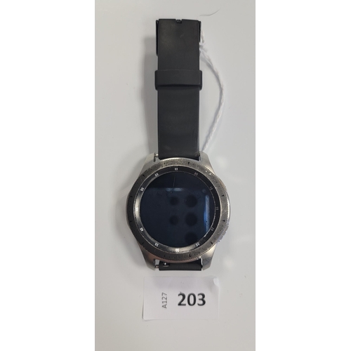 203 - SAMSUNG GALAXY WATCH
model SM-R800, S/N RFAR100VTYL
Note: It is the buyer's responsibility to make a... 