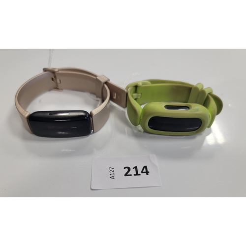 214 - TWO FITNESS TRACKERS
comprising of two Fitbit Inspire 2 (2)
Note: It is the buyer's responsibility t... 