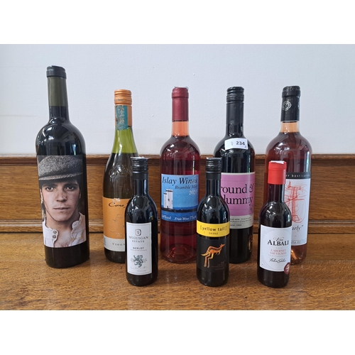 234 - SELECTION OF WINES 
comprising M&S Round & Plummy merlot (750ml, 13.5%), Islay Wines Bramble Mor Fru... 