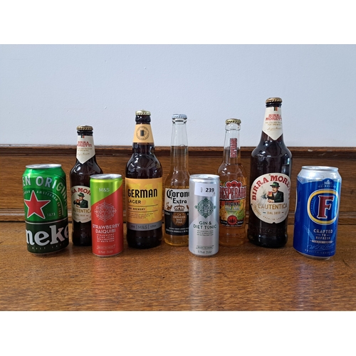 239 - SELECTION OF BEERS AND CANNED DRINKS
comprising Corona Extra, German Lager, Desperados, two bottles ... 