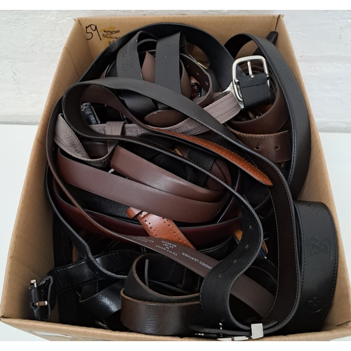 59 - ONE BOX OF LADIES AND GENTS BELTS