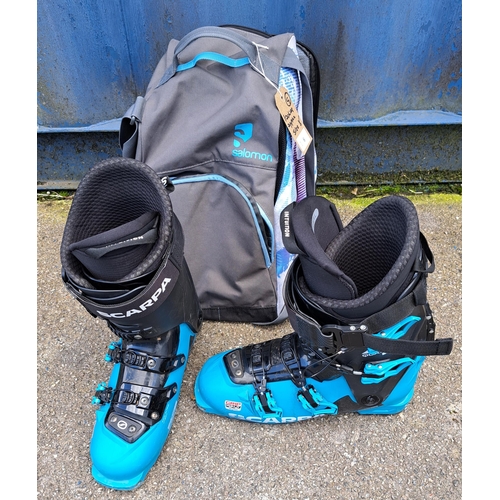 6 - SCARPA SKI BOOTS
in bag, ladies approximately size 8