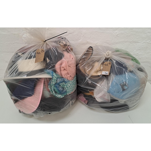 68 - TWO BAGS OF HATS, SCARVES AND GLOVES
including Mountain Wearhouse, Gap, Levi's 9 Forty, Dicky's, Sto... 