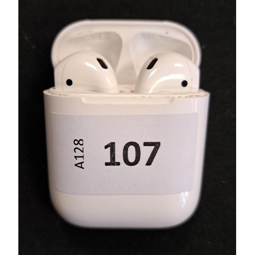 107 - PAIR OF APPLE AIRPODS 2ND GENERATION
in Lightning charging case