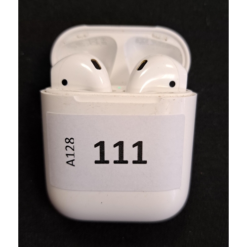 111 - PAIR OF APPLE AIRPODS 2ND GENERATION
in Lightning charging case