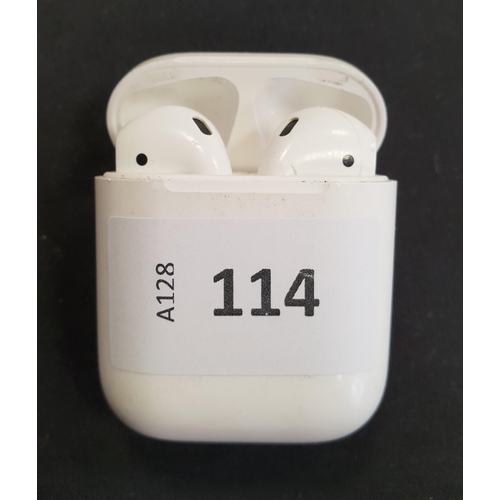 114 - PAIR OF APPLE AIRPODS 2ND GENERATION
in Lightning charging case