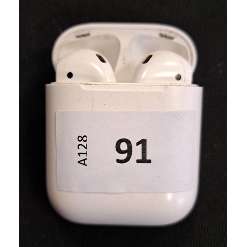 91 - PAIR OF APPLE AIRPODS 2ND GENERATION
in Lightning charging case