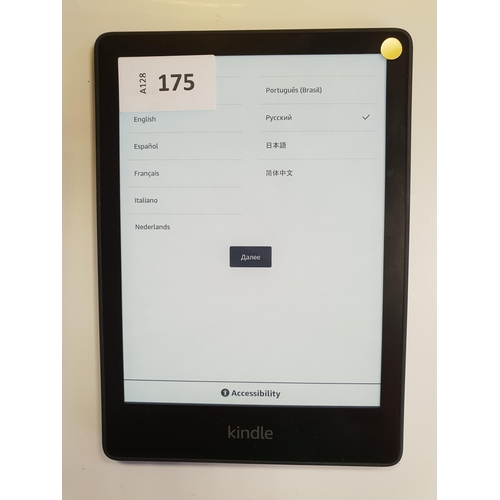 175 - AMAZON KINDLE PAPERWHITE 5 E-READER
serial number G001 PX11 2264 0LB7
Note: It is the buyer's respon... 