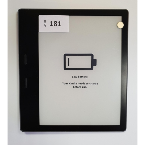 181 - AMAZON KINDLE OASIS E-READER
serial number G000 WL05 2024 7GN
Note: It is the buyer's responsibility... 