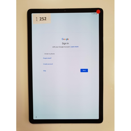 252 - SAMSUNG GALAXY TAB S5E 
Model: SM-T720.  Serial number R52M40HTMPT. NOT Google Account Locked.  Note... 