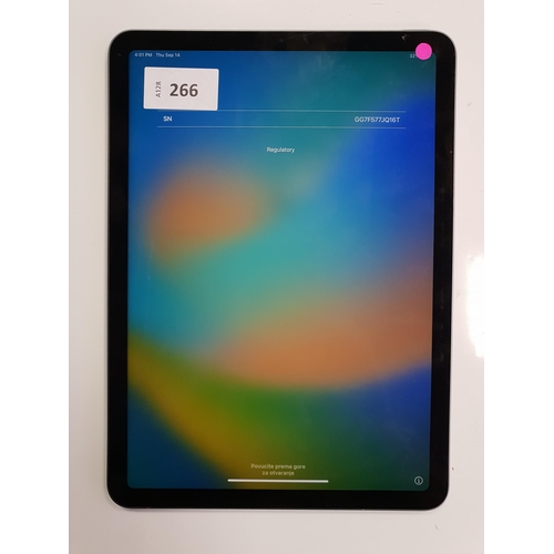 266 - APPLE IPAD PRO 9.7 INCH - A1673 - WIFI 
serial number DMPRD8JMH1MJ. Apple account locked. 
Note: It ... 