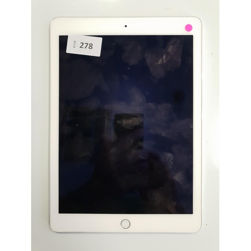 278 - APPLE IPAD AIR 2 - A1566 - WIFI 
serial number DMPNRT9ZG5VT. Apple account locked. 
Note: It is the ... 