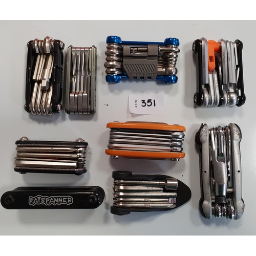 351 - SELECTION OF NINE BIKE TOOLS
of various size and design