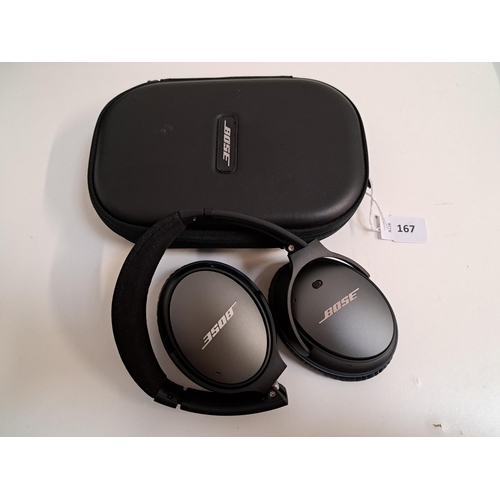 167 - PAIR OF BOSE QC25 HEADPHONES
in Bose case