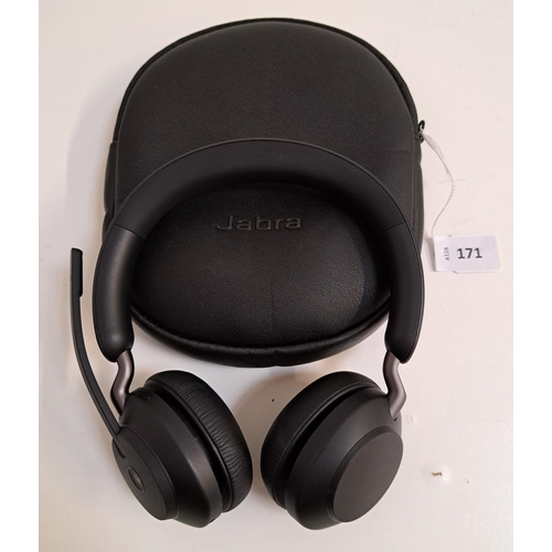 171 - PAIR OF JABRA WIRELESS NOISE CANCELLING HEADSET
in Jabra case