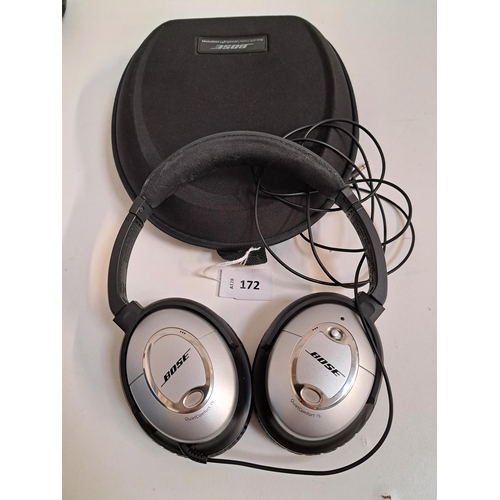 172 - PAIR OF BOSE QC15 NOISE CANCELLING HEADPHONES
in Bose case