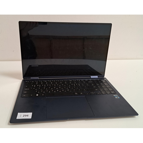 294 - SAMSUNG GALAXY BOOK PRO 360 LAPTOP
model number NT951QDB-K01/R; serial number 57239FHR701235F; Intel... 