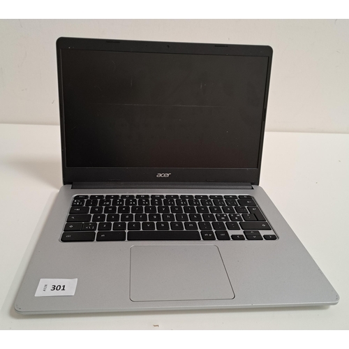 301 - ACER CB314-2H SERIES CHROMEBOOK
Model N21Q6; serial number NXAWFED0061382B1817600; Wiped
Note: It is... 