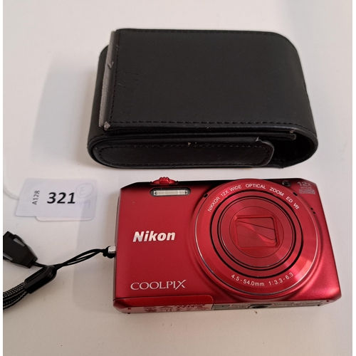 321 - NIKON COOLPIX S6800 DIGITAL CAMERA
in case