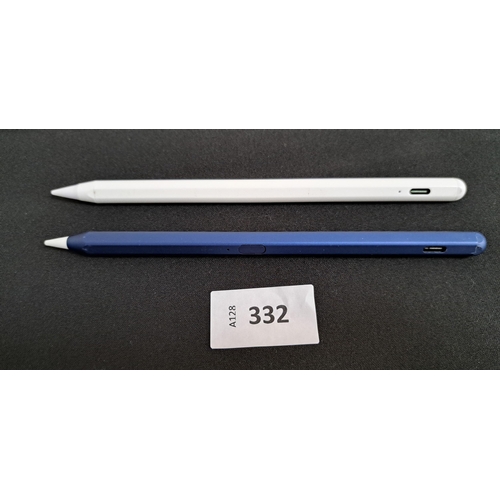 332 - TWO STYLUS PENCILS FOR APPLE IPADS