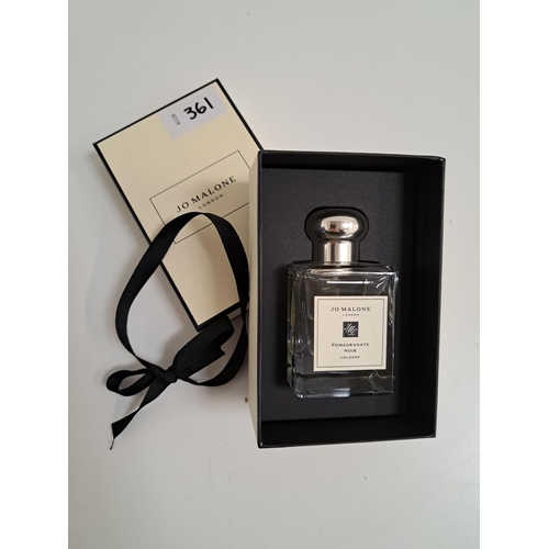 361 - BOXED JO MALONE POMERGRANATE NOIR COLOGNE
50ML
Note: there is not protective plastic so cannot guara... 