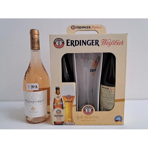 373 - ERDINGER WEISSBRAU GIFT BOX
comprising two bottles and a glass (500ml, 5.3% each) with a bottle of W... 