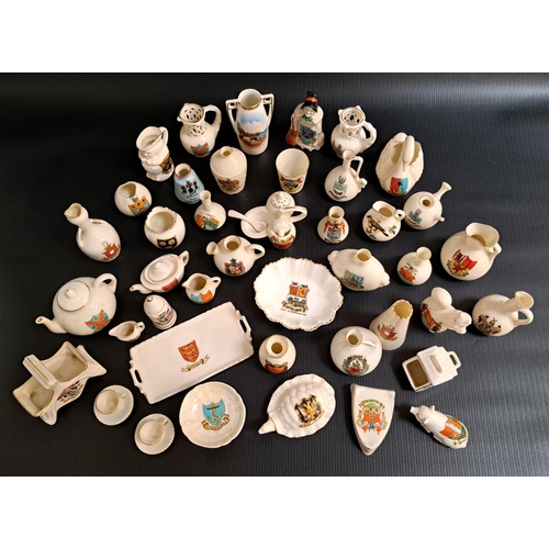 141 - SELECTION OF CRESTED CHINA
with examples from Arcadian, Crafton, Carlton and others including a Red ... 