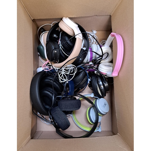 30 - ONE BOX OF HEADPHONES
including in-ear and on-ear