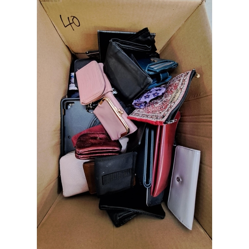 40 - ONE BOX OF PROTECTIVE CASES, WALLETS AND PURSES
including kindle, tablet, phone