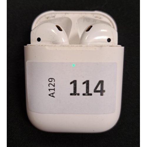 114 - PAIR OF APPLE AIRPODS 2ND GENERATION
in Wireless charging case
Note: there is sticker residue to the... 